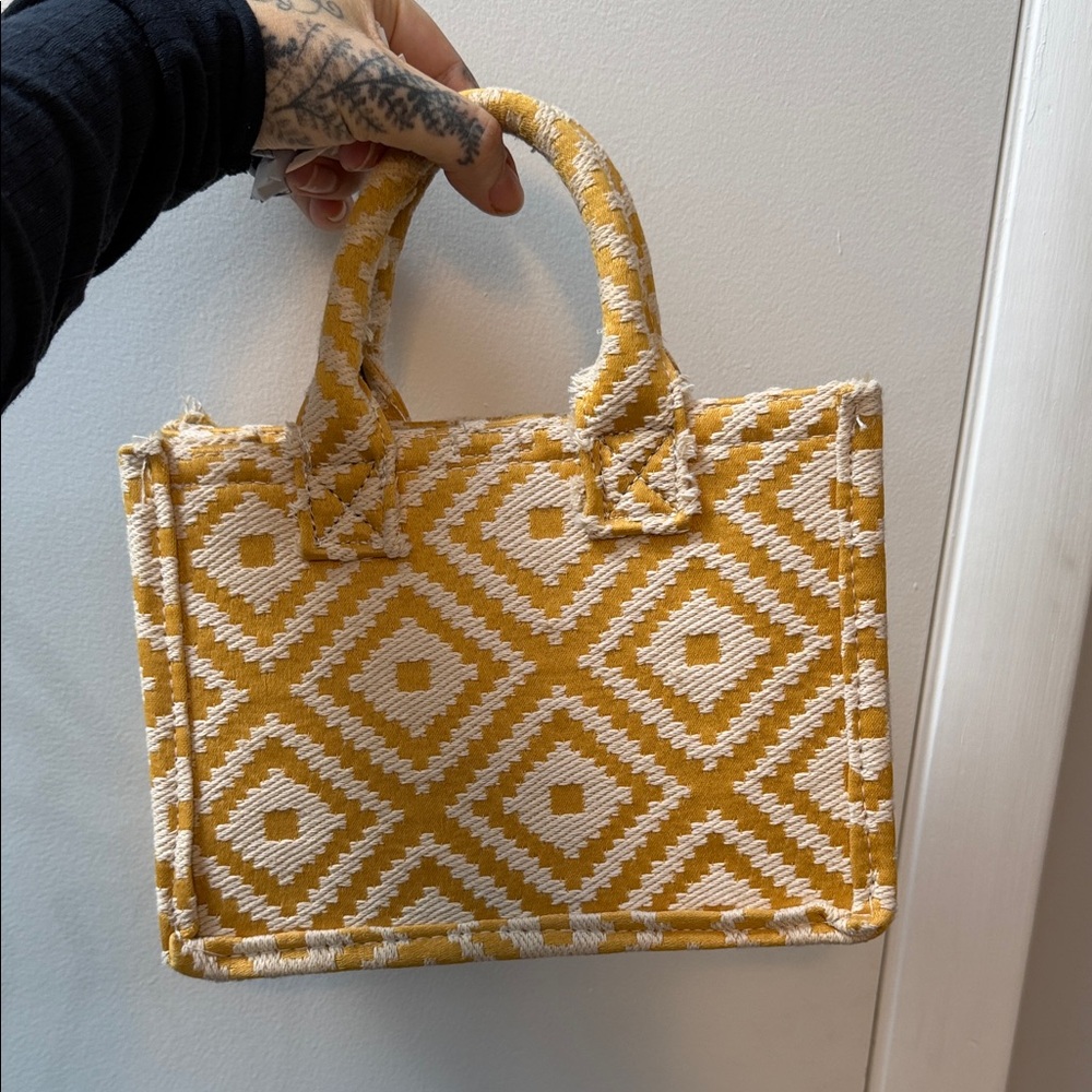 Stylish Yellow Patterned mini Bag